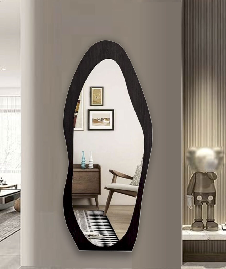 Ολόσωμος καθρέπτης τοίχου  με επιλογή χρώματος περιγράμματος,  επιθυμητών διαστάσεων και φωτισμού Led, θερμό, ψυχρό, φυσικό φως ημέρας ή RGB με τηλεχειρισμό(πολλών χρωμάτων) καθώς και διακόπτη αφής με dimmer για ρύθμιση της φωτεινότητας.