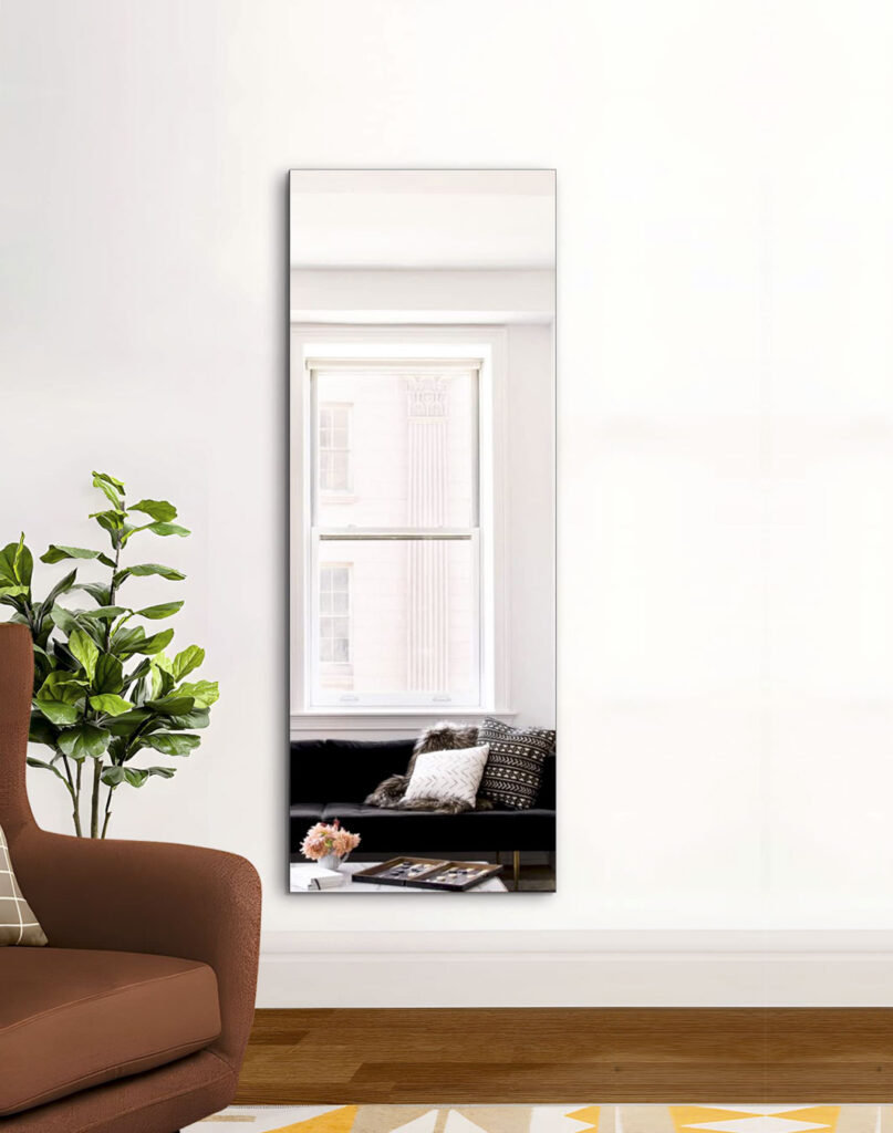 Ολόσωμος καθρέπτης τοίχου με επιλογή επιθυμητών διαστάσεων,  led φωτισμού και διακόπτη αφής και dimmer για ρύθμιση της φωτεινότητας